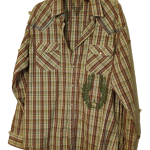 Platinum Men's Western/Hillbilly Pearl Snap Button Shirt Size XXL